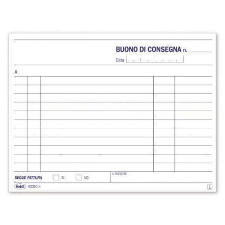 Buoni di consegna - Blocco - 50 fogli - 11,5x16,5 cm