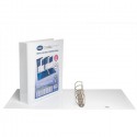 CARTELLA PERSONALIZZABILE DUAL POCKET - 4 ANELLI A D - DIAMETRO 50 MM - BIANCO